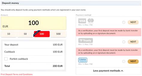 casino deposits